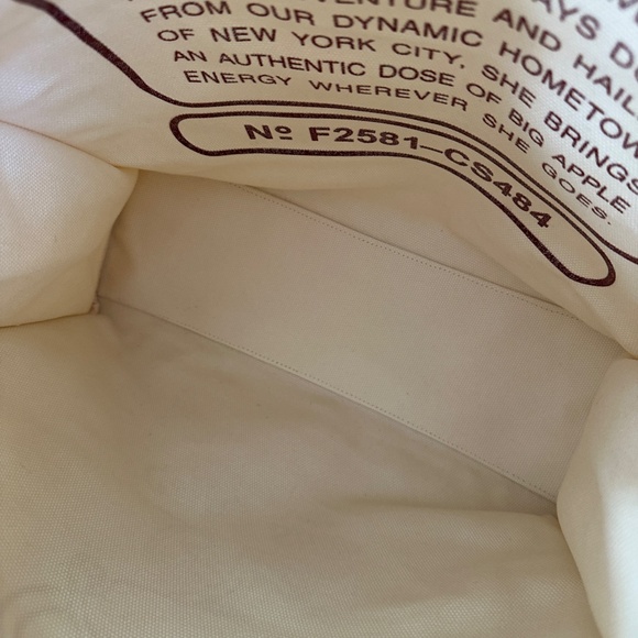 Pre-owned! Adorable Coach CS484 Cafe Lil Miss Jo Coffee Shop Canvas Chalk Tote - Picture 9 of 9